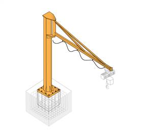 Grúa de columna giratoria, taller
