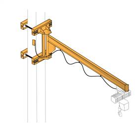 Pluma giratoria de pared con giro manual